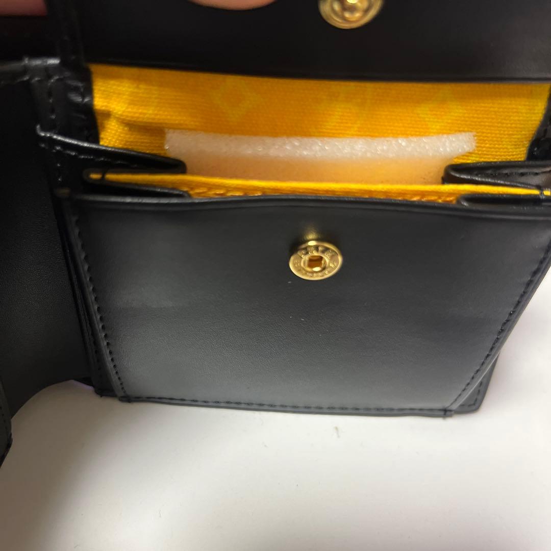 CASTELBAJAC 二つ折り財布 黒/黄色