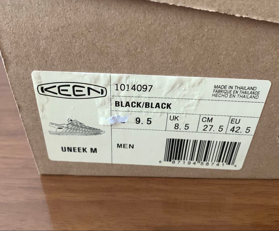 KEEN メンズ ユニーク　ブラック　27.5cm