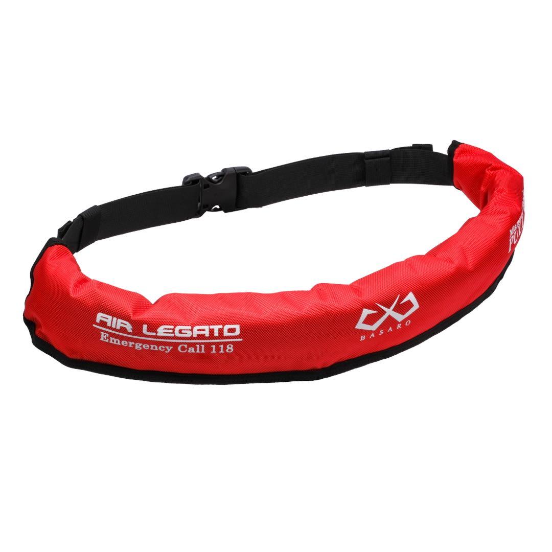 新品 桜マーク ライフジャケット手動膨脹式 ボンベ付き 型式承認品 レッド