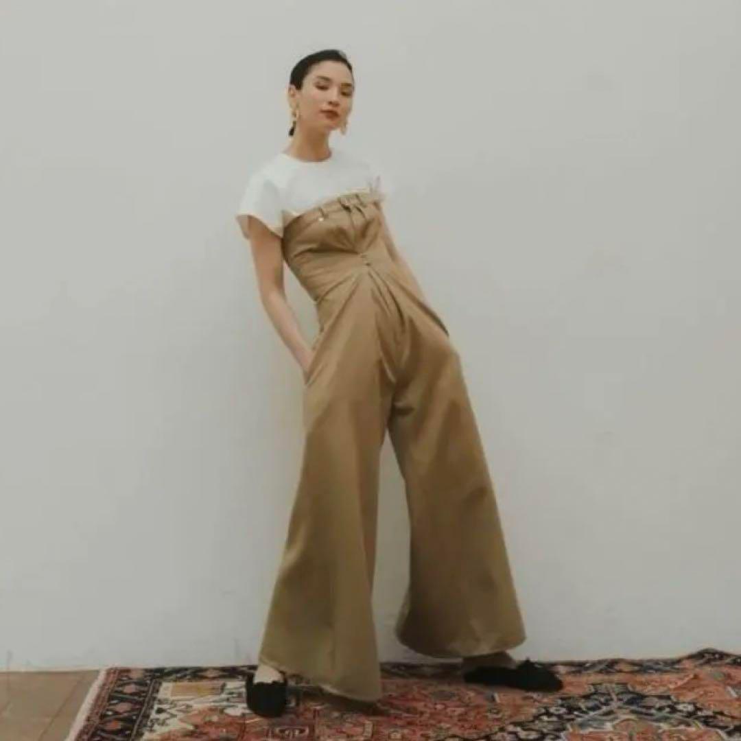 サロペット・オーバーオール・オールインワン Knuth Marf lace up all in one beige