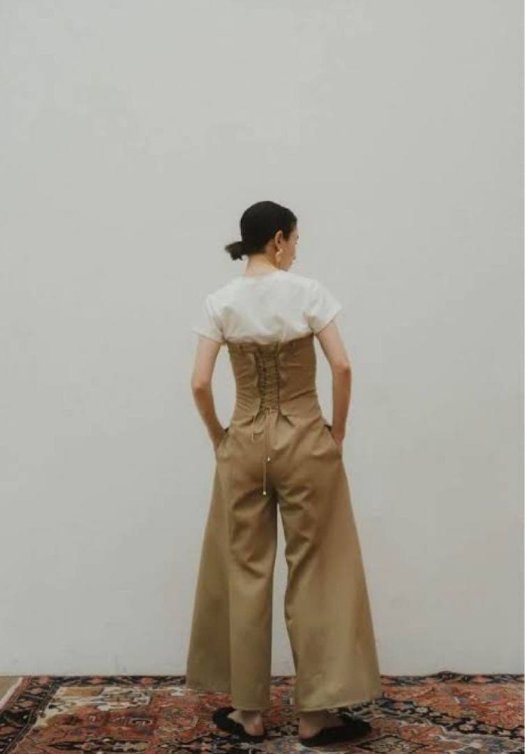 サロペット・オーバーオール・オールインワン Knuth Marf lace up all in one beige