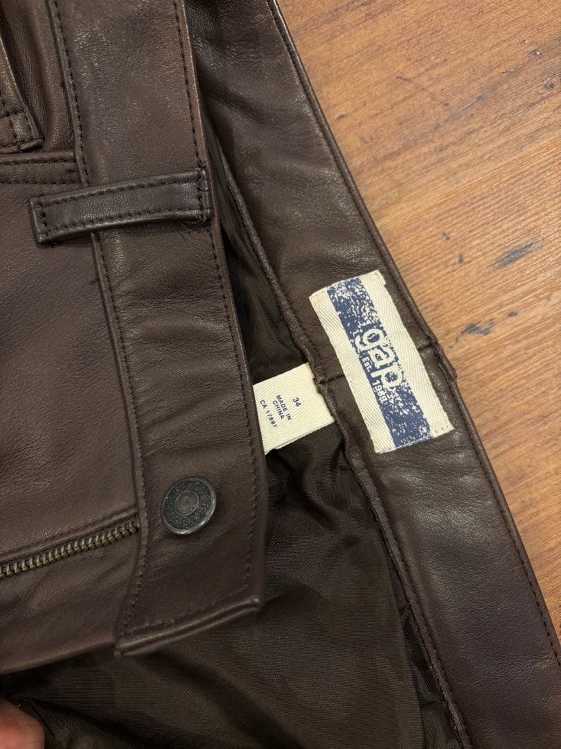 【レア】 OLD GAP オールドギャップ レザーパンツ カニエウエスト