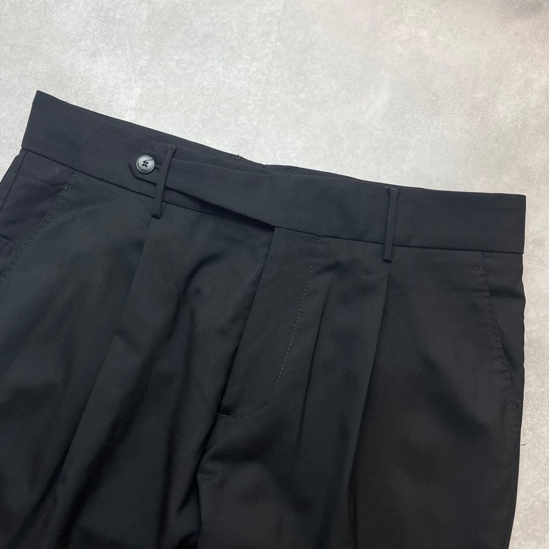 ベルウィッチ カノニコ生地 スラックス 1タックプリーツ スラックス ウール48