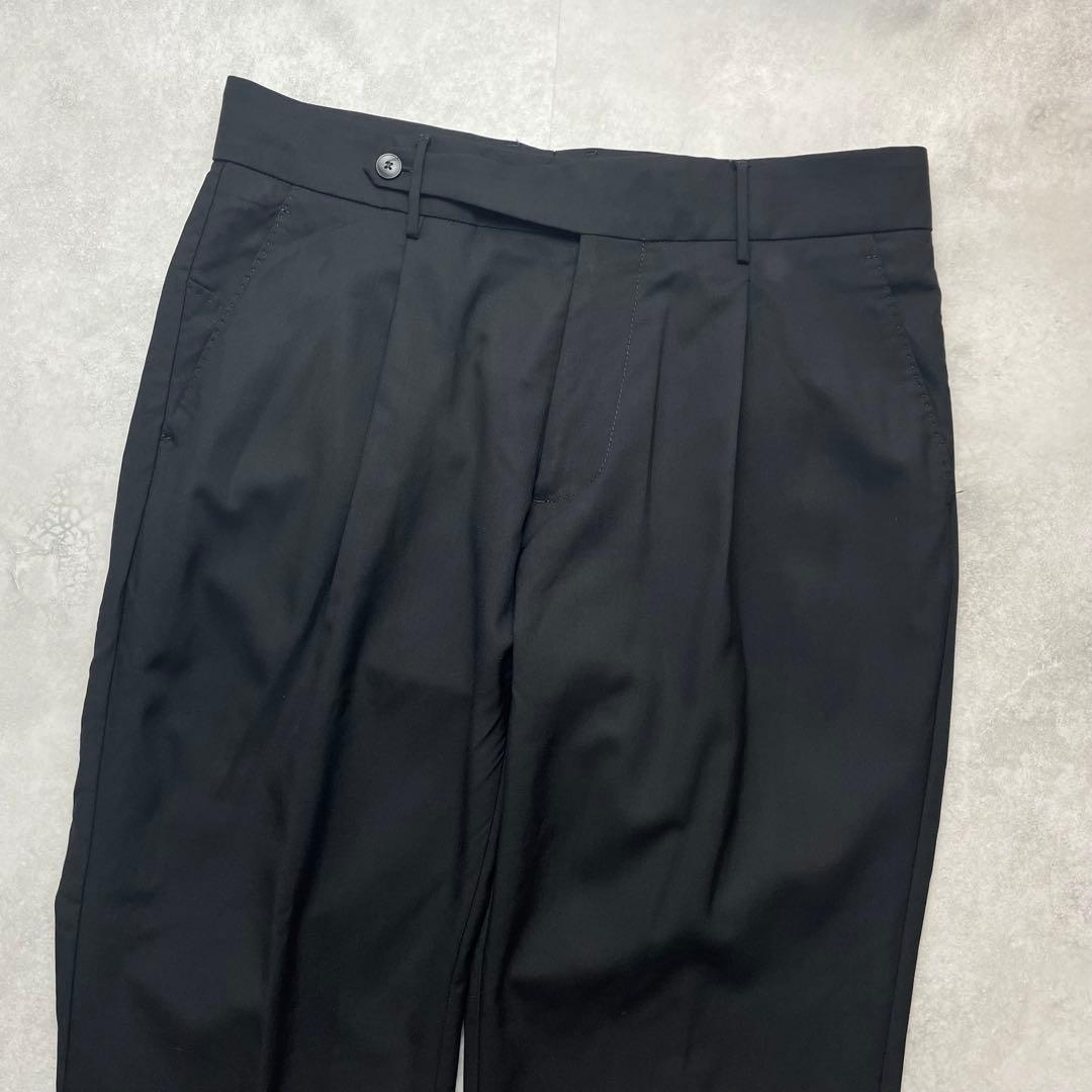 ベルウィッチ カノニコ生地 スラックス 1タックプリーツ スラックス ウール48