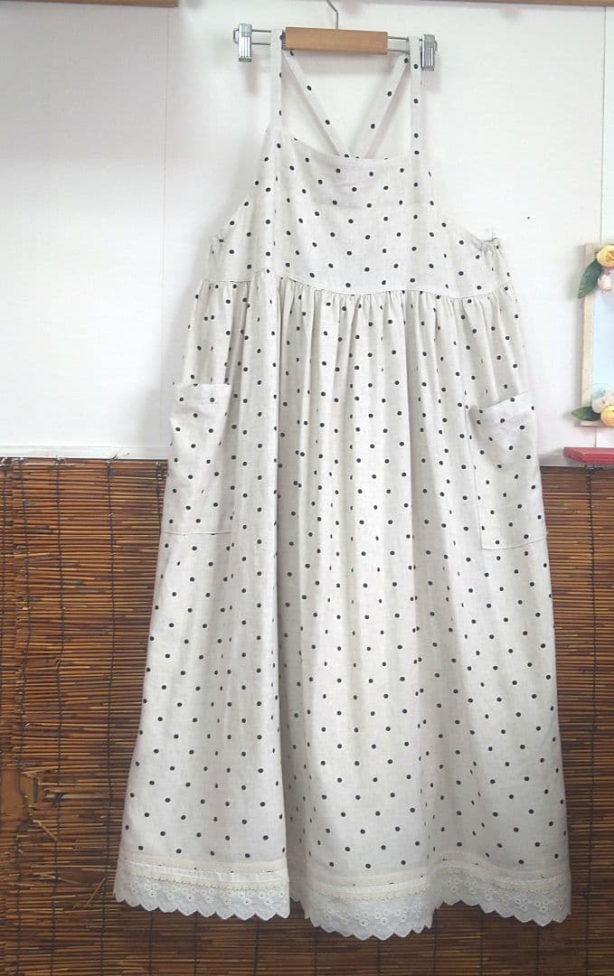 りりり様 ☆Handmade☆ チュニックエプロン　肩フリルエプロン