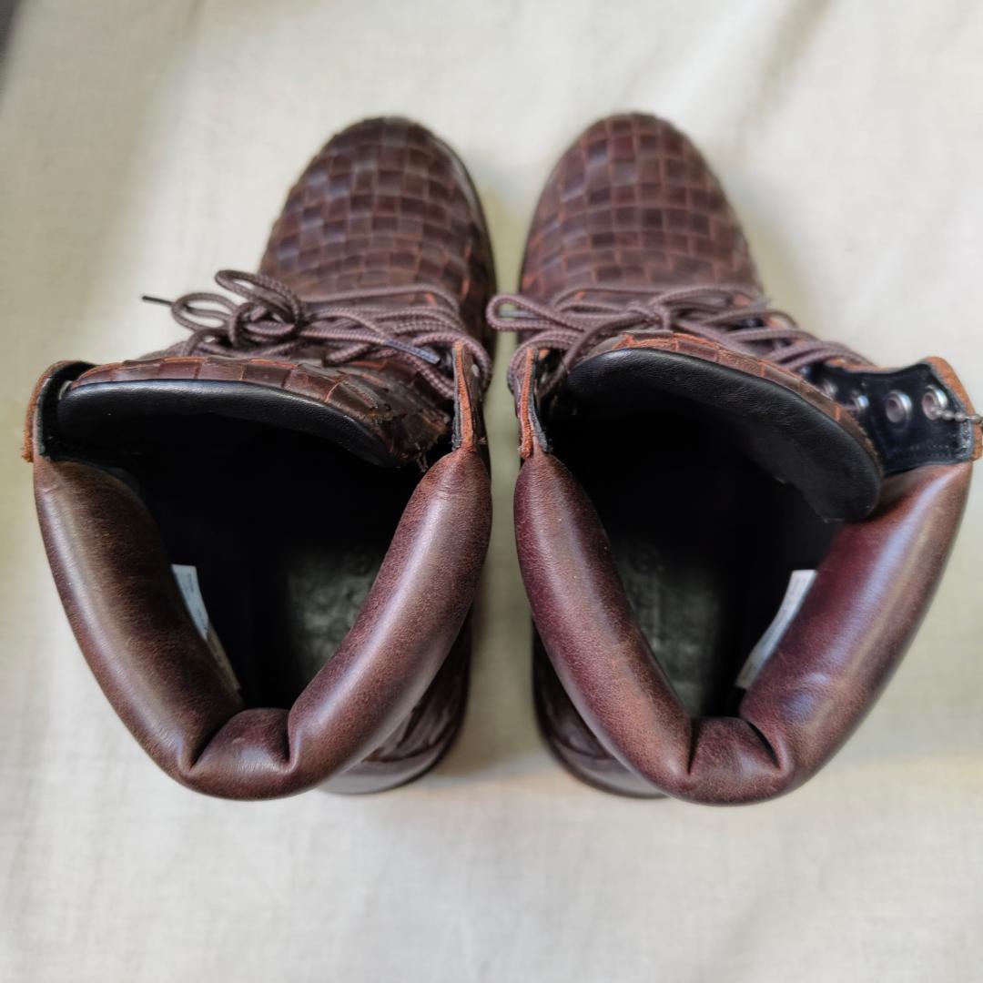 ティンバーランド 6インチプレミアムブーツ 編み込み ブラウン 26cm