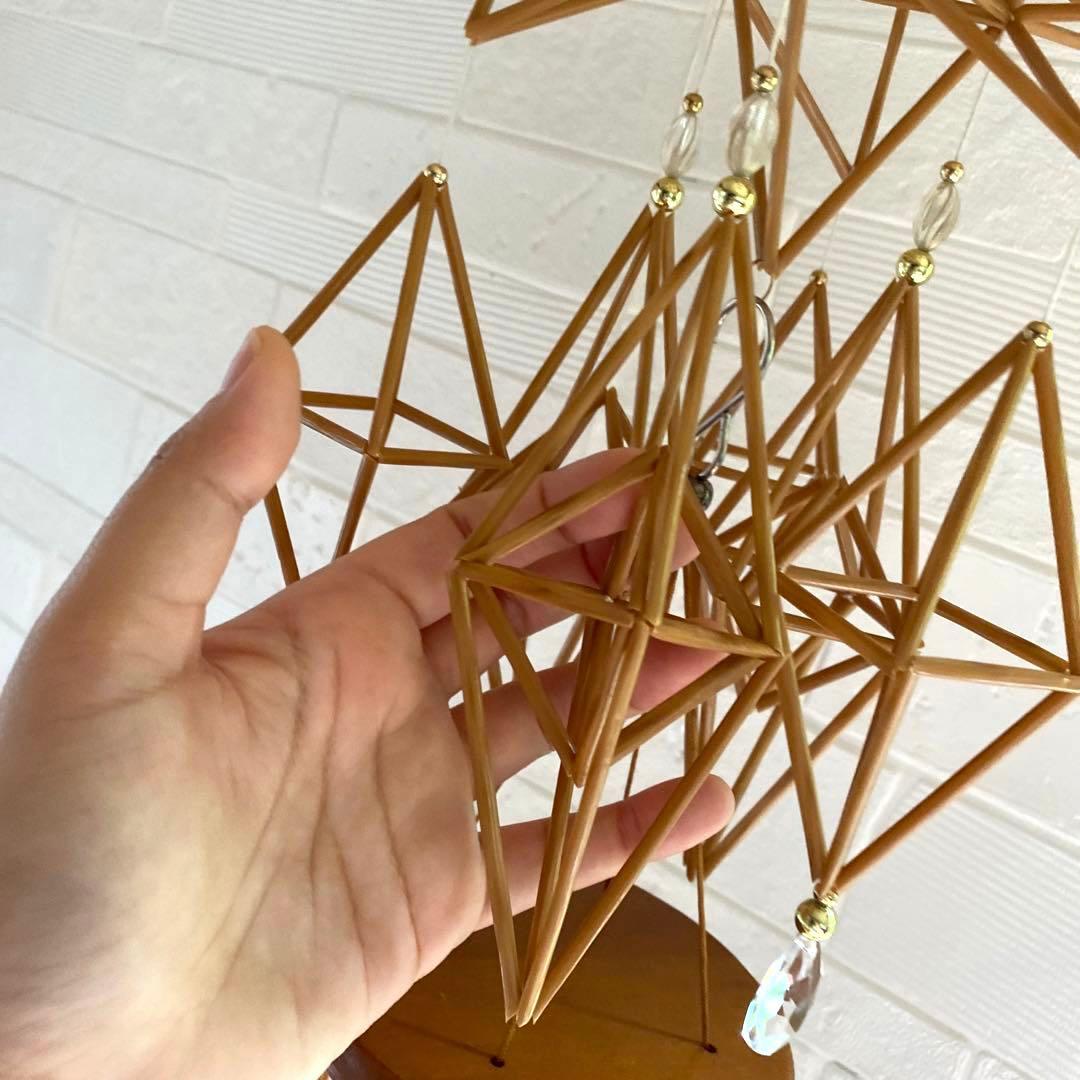 大型ヒンメリ✳︎キャラメルブラウン✳︎ビッグスターボール・ウィンドチャイム