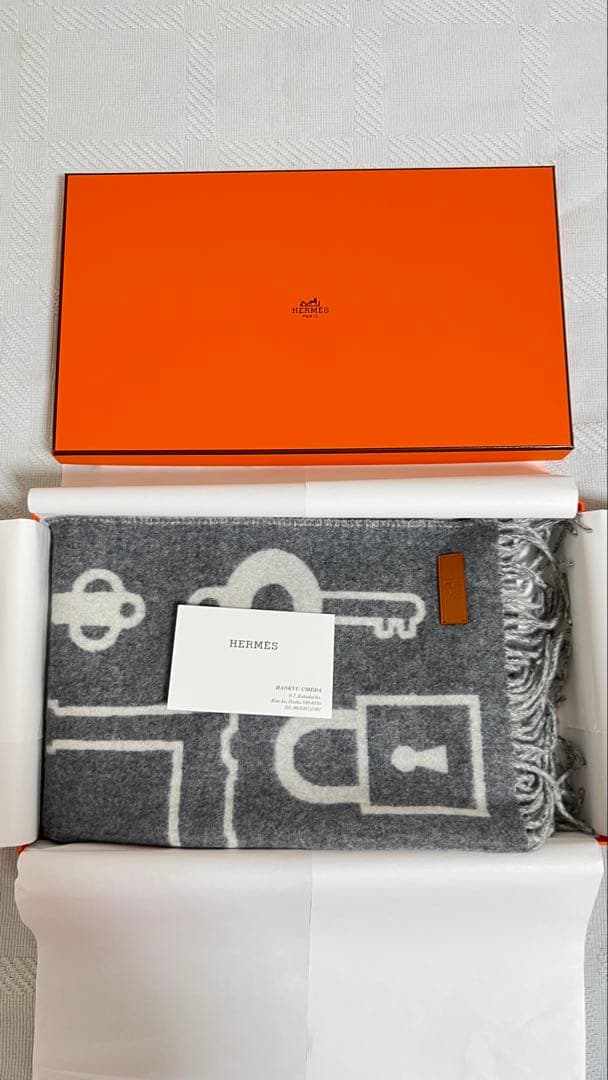 HERMES（エルメス）☆ カシミヤマフラー　カザック・キーコレクション　新品