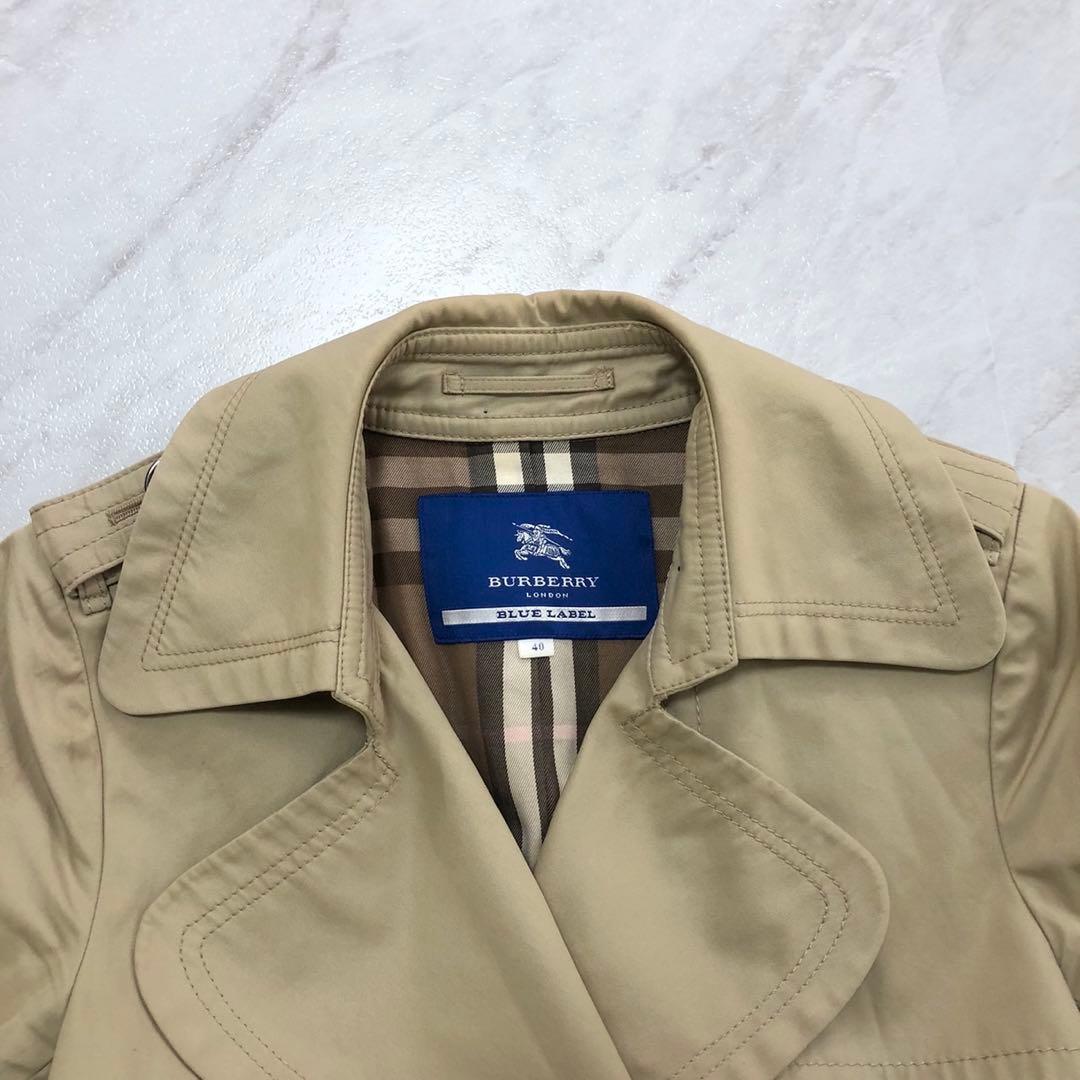 ✨美品✨バーバリーブルーレーベル トレンチコート メガチェック ベルト Lサイズ