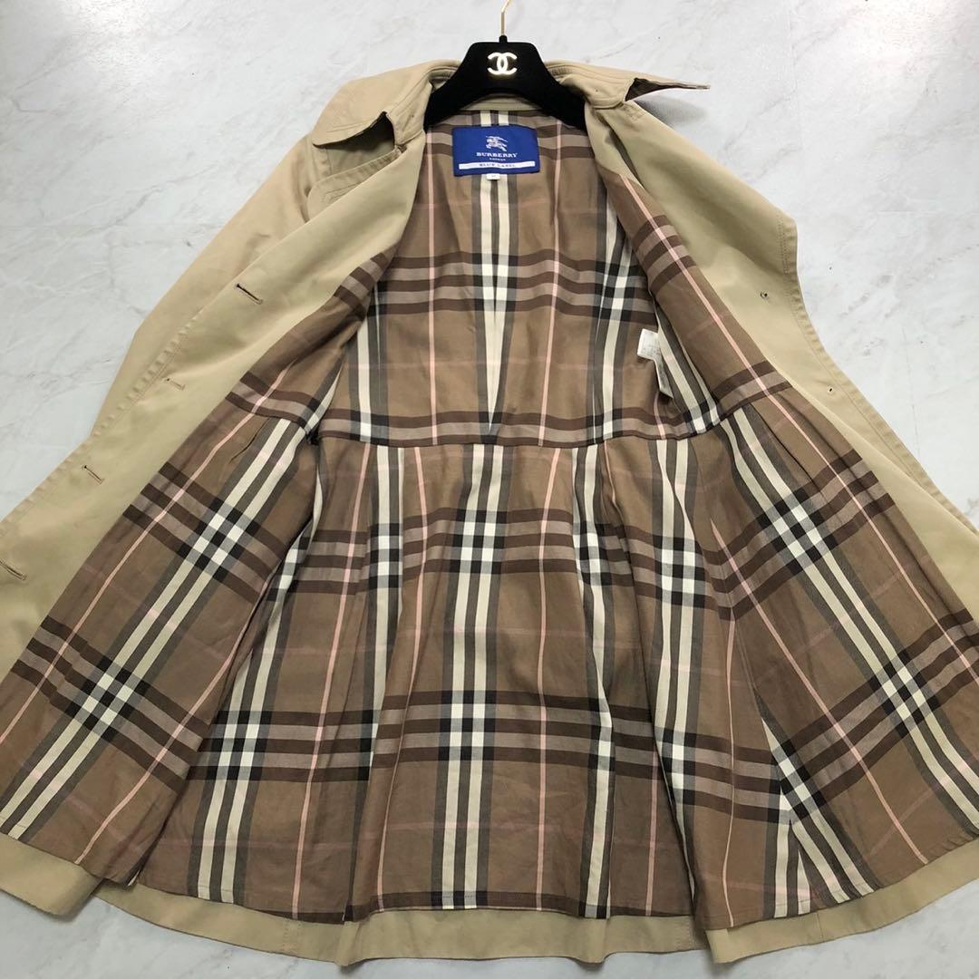 ✨美品✨バーバリーブルーレーベル トレンチコート メガチェック ベルト Lサイズ