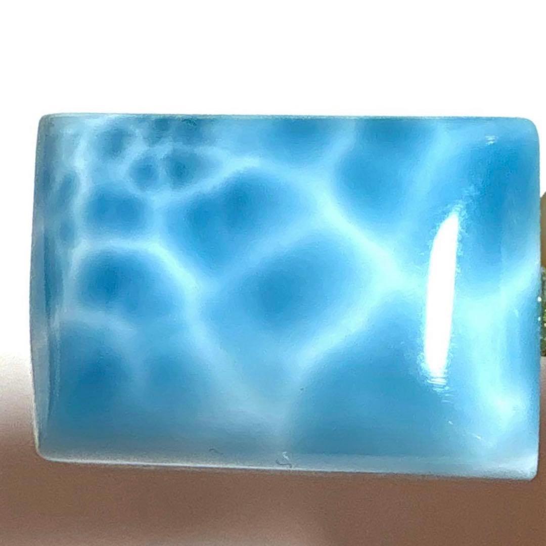 明日以降22,000円　最高品質　天然石　ラリマー　ペンダント　レクタングル