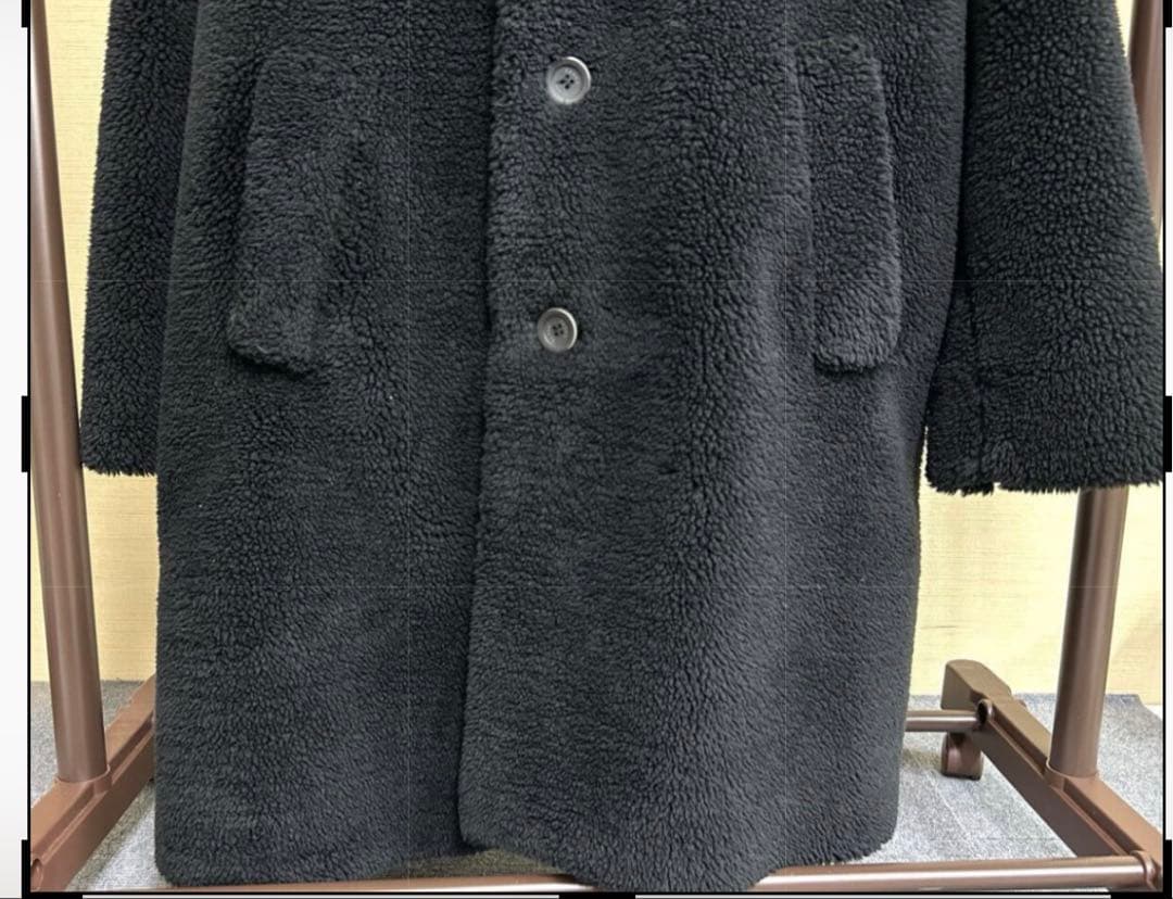 ヘルノ HERNO ボアコート エコファー チェスターコート ブラック 48