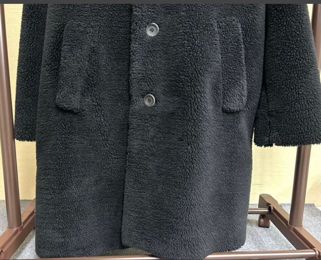 ヘルノ HERNO ボアコート エコファー チェスターコート ブラック 48