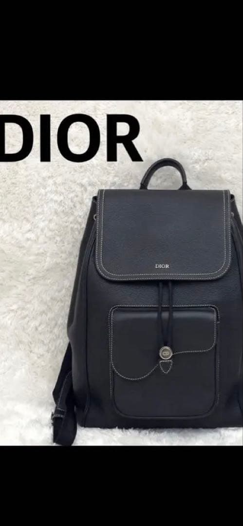 極美品⭐️DIOR ディオール サドル バックパック レザー ブラック
