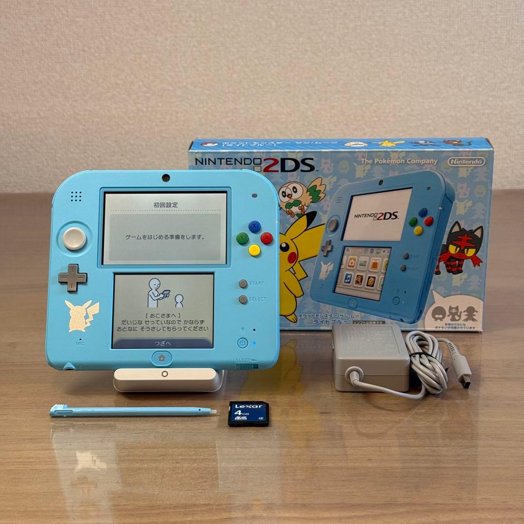 6-113【ほぼ未使用】ニンテンドー2DS ポケットモンスター サン・ムーン