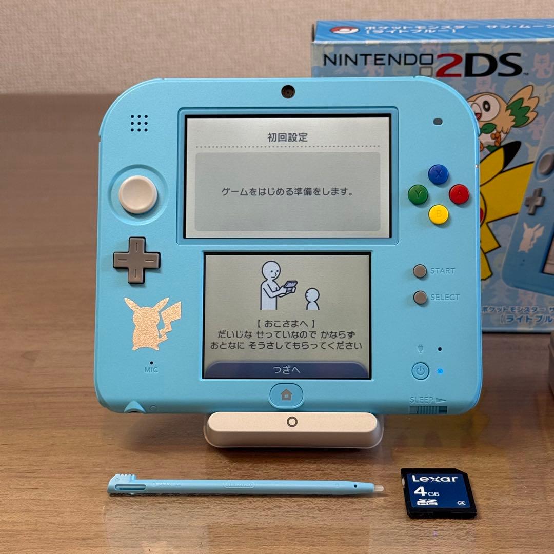 6-113【ほぼ未使用】ニンテンドー2DS ポケットモンスター サン・ムーン