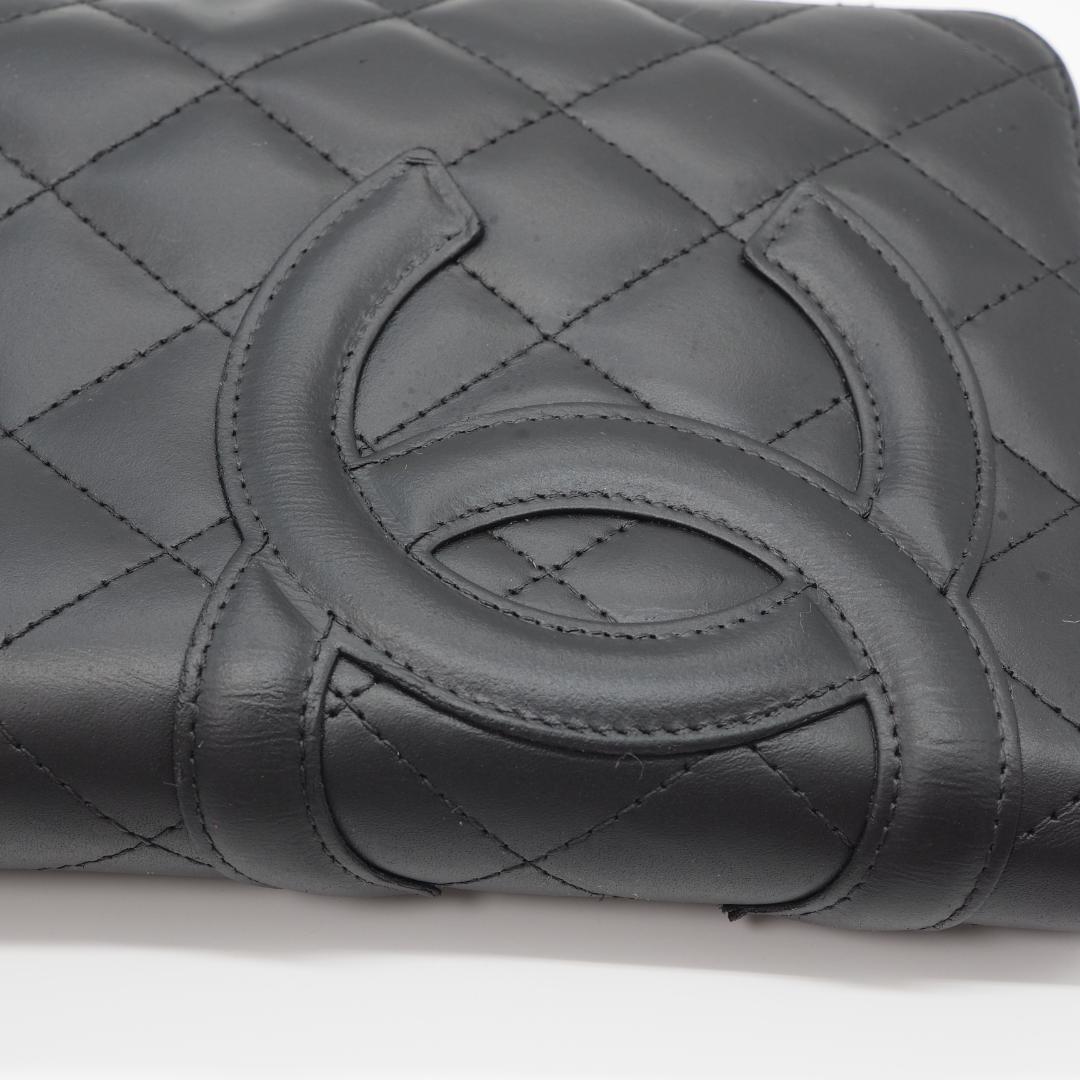 【美品】CHANEL カンボンライン ラウンドファスナー オーガナイザー