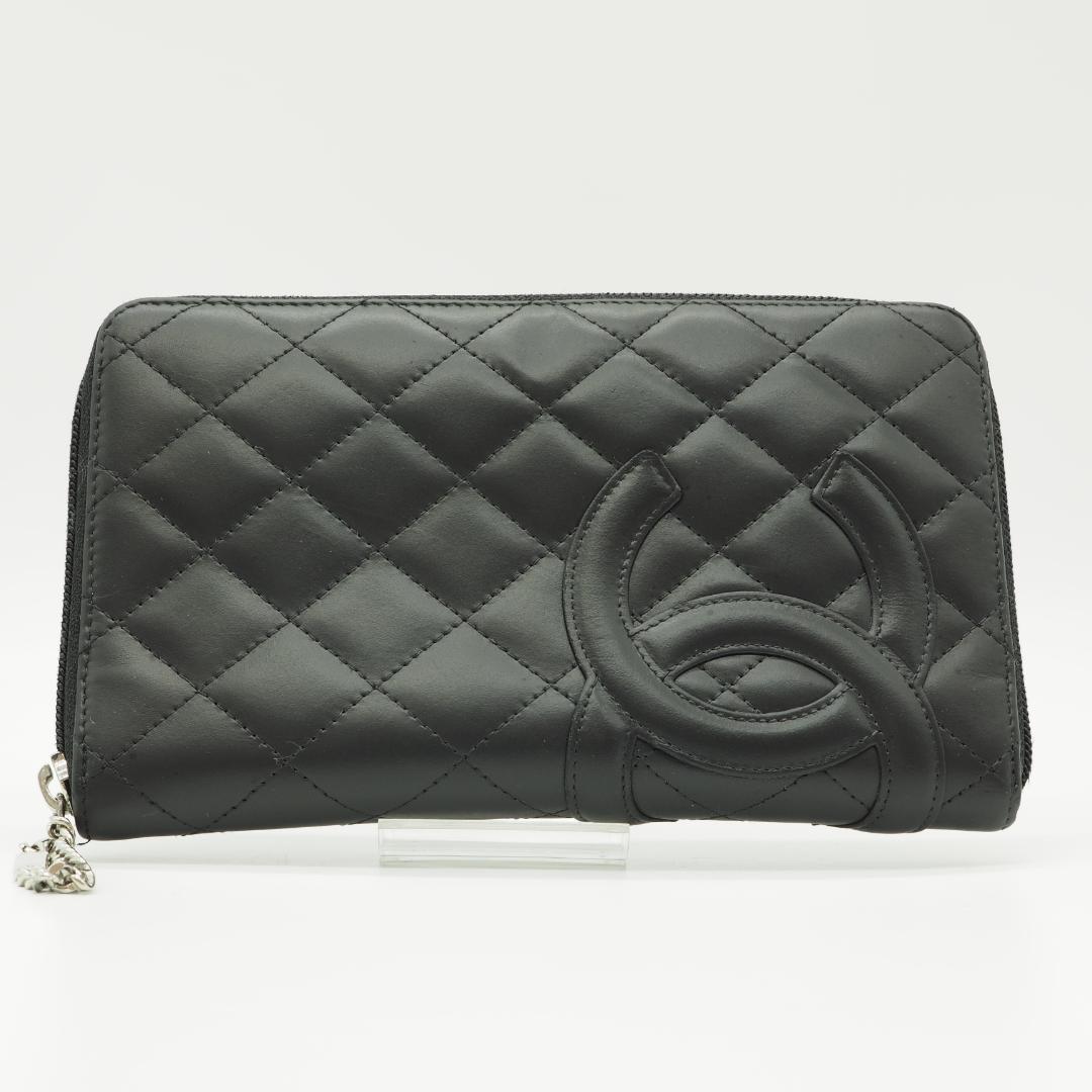 【美品】CHANEL カンボンライン ラウンドファスナー オーガナイザー