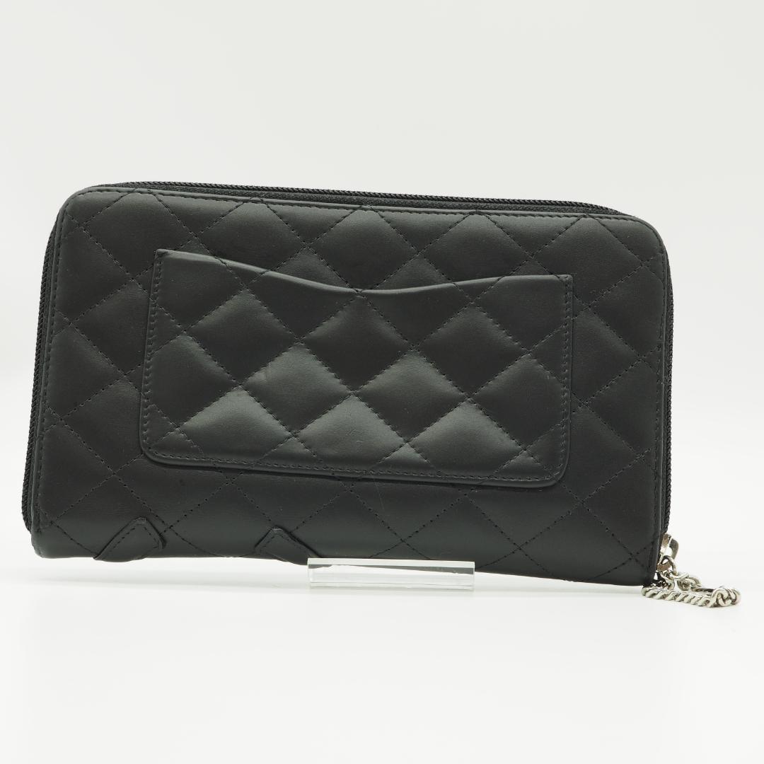 【美品】CHANEL カンボンライン ラウンドファスナー オーガナイザー