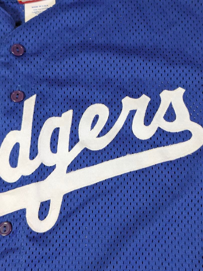 酒　90s USA製 マジェスティックドジャース 野茂英雄 ユニフォームＬ