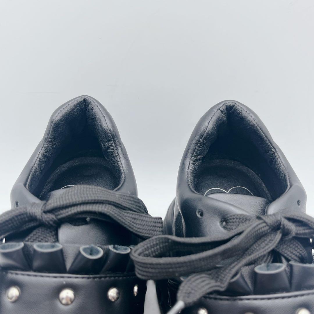 大人気✨pium ピウム フリルベルトボリュームスニーカー 厚底 黒 S