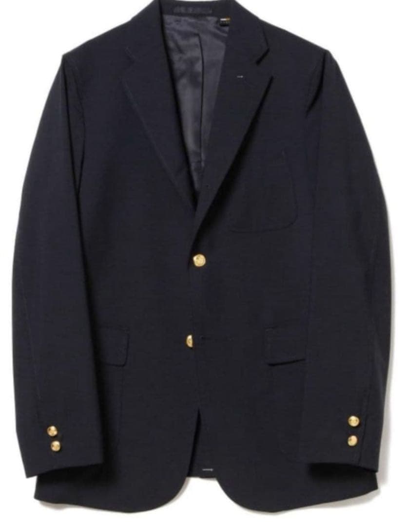 【美品】BEAMS＋（ビームスプラス）コンバットウール　紺ブレ　Lサイズ