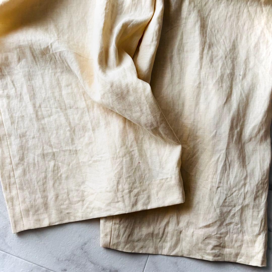 エンフォルド＊バッグオープンオールインワン 36 ライトベージュ 麻 定価4.2