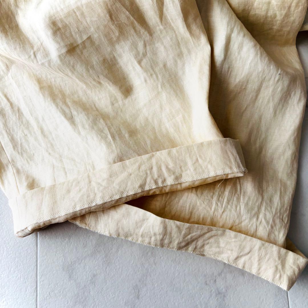 エンフォルド＊バッグオープンオールインワン 36 ライトベージュ 麻 定価4.2