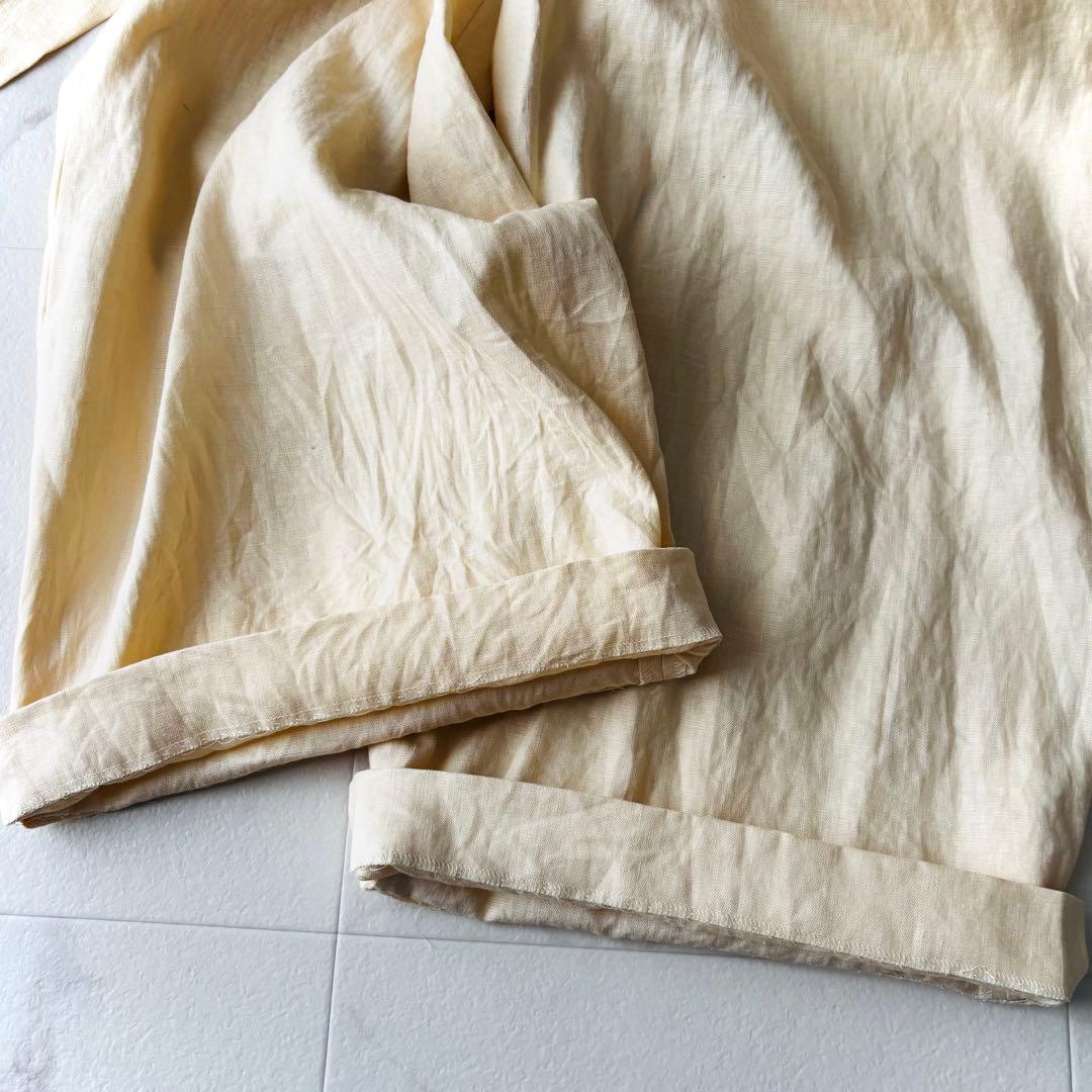 エンフォルド＊バッグオープンオールインワン 36 ライトベージュ 麻 定価4.2