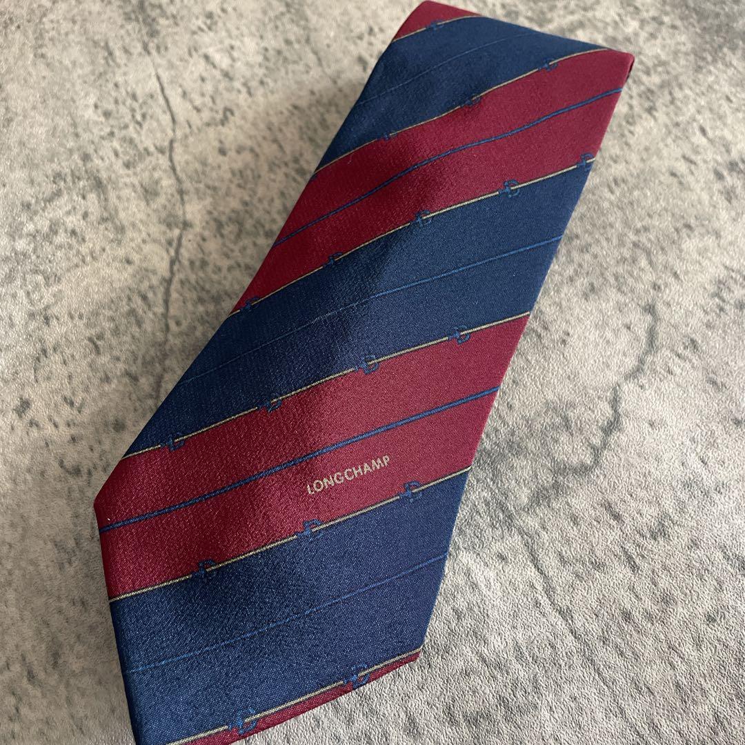 OLD GUCCI & LONG CHAMPネクタイ イタリア製生地 高級スーツ