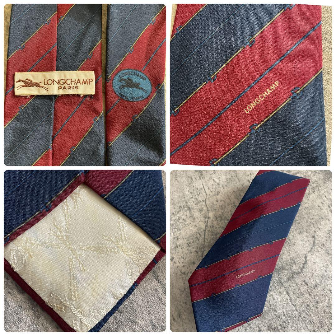 OLD GUCCI & LONG CHAMPネクタイ イタリア製生地 高級スーツ