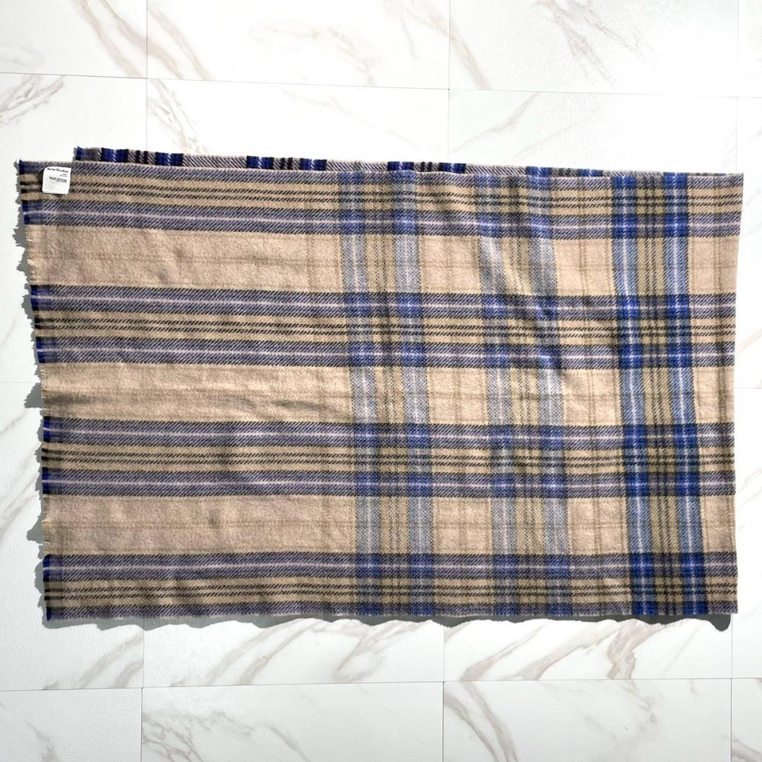 極美品✨Acne Studios チェック マフラー ストール 大判 ウール