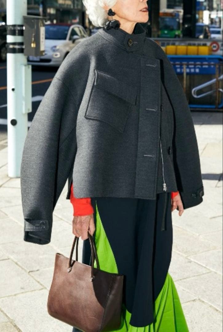 ENFOLD ウールボンディングショートコート