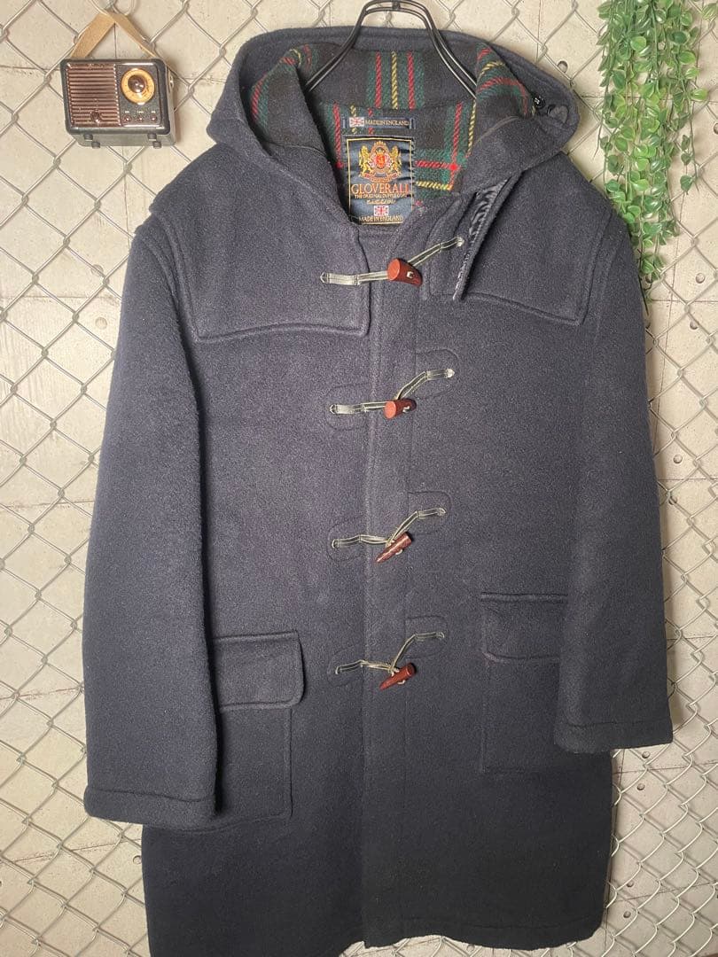 90s Gloverall グローバーオール ダッフルコート 裏地チェック XL