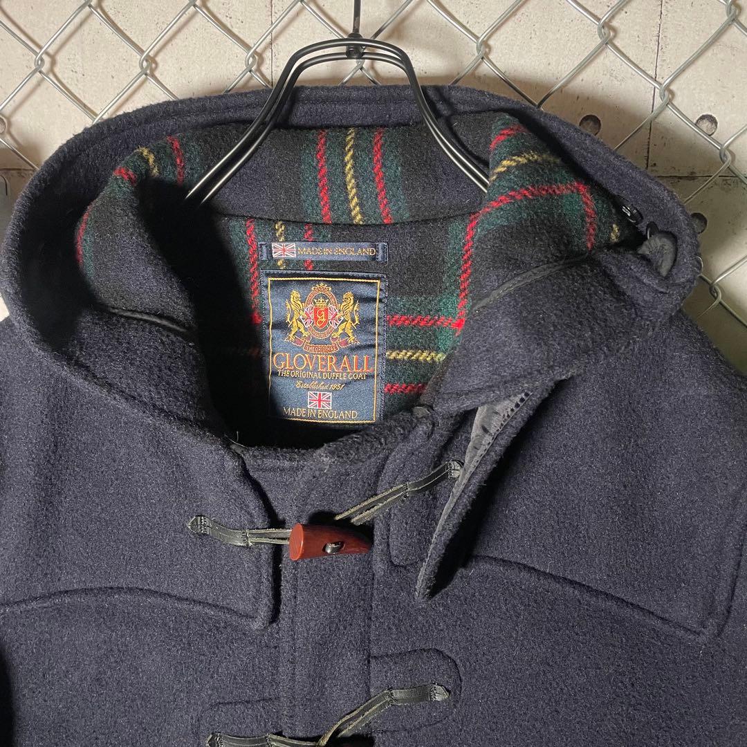 90s Gloverall グローバーオール ダッフルコート 裏地チェック XL
