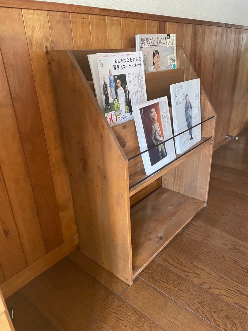 ニコアンド　nico and… 木製マガジンラック ナチュラルウッド