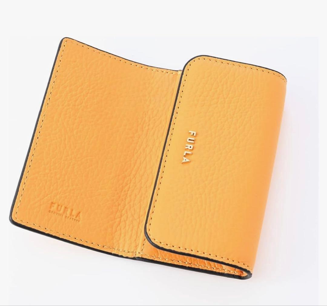 FURLA イエロー レザー キーケース