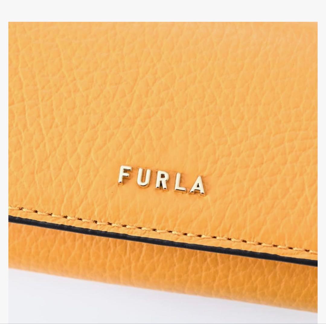 FURLA イエロー レザー キーケース