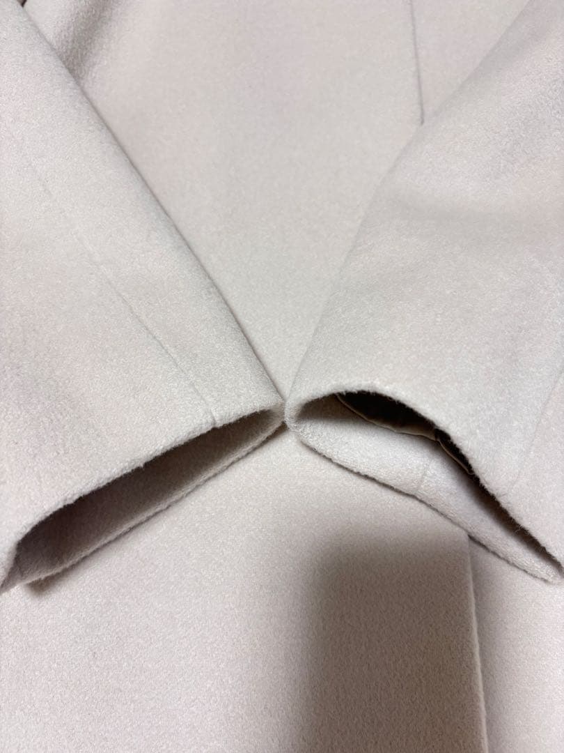 UNITEDALLOWS ロングコート　ノーカラーベルラインコート　ナチュラル