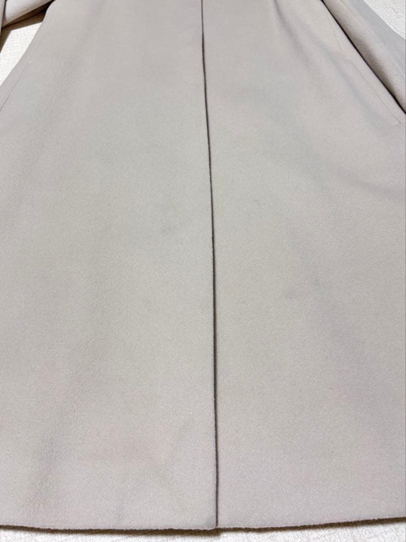 UNITEDALLOWS ロングコート　ノーカラーベルラインコート　ナチュラル