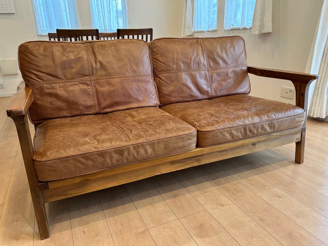 wtw ソファ TISMO 本革 レザー ダブルティー