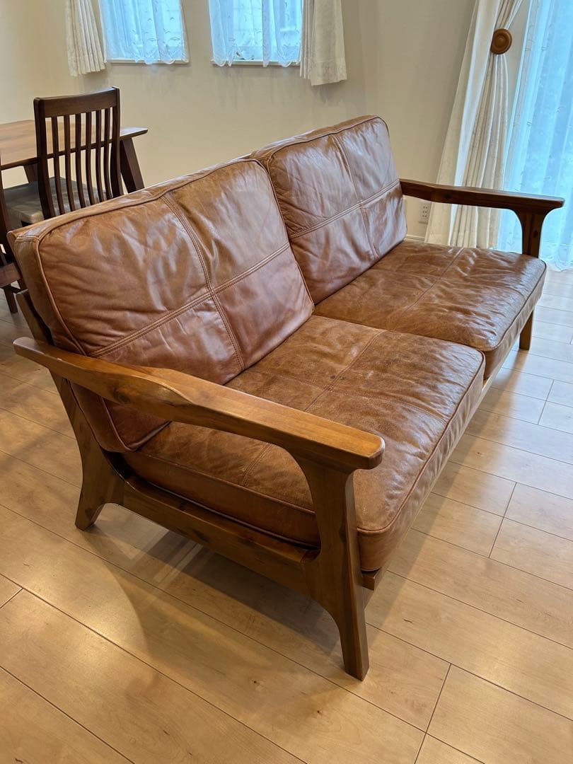 wtw ソファ TISMO 本革 レザー ダブルティー