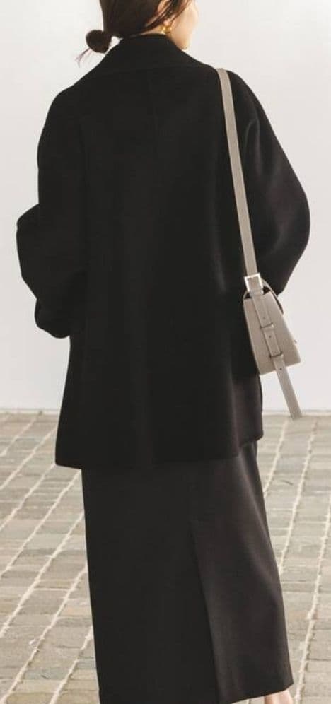 Noble キャメルミックスリバージップコート BLACK 36