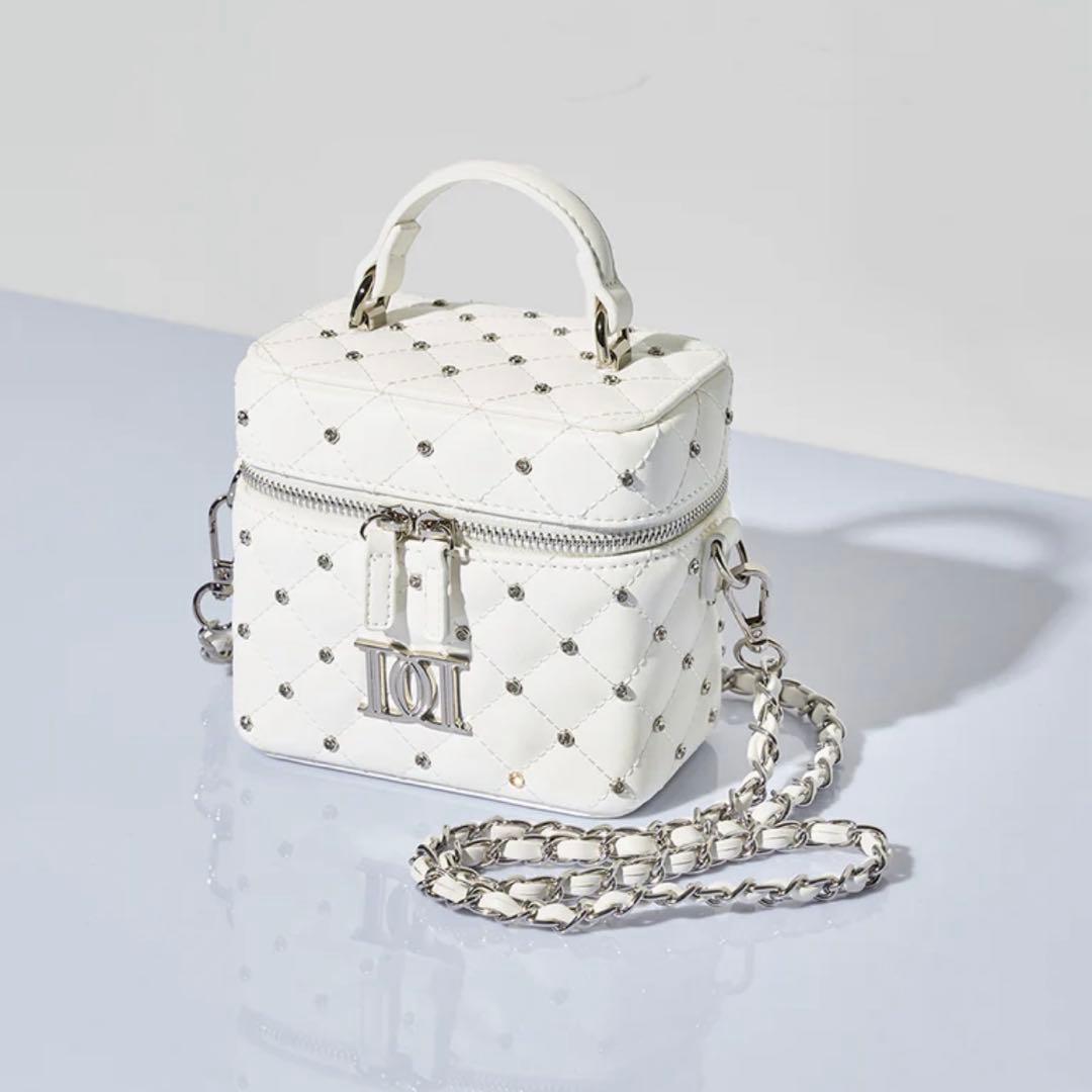 Darich キルティングビジュースクエアミニバッグ