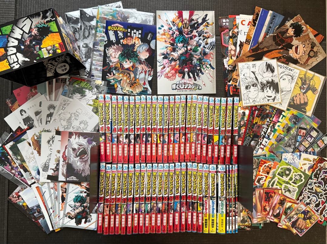 僕のヒーローアカデミア 1-42巻 全巻初版帯付き チラシ付き 関連本 特典付録