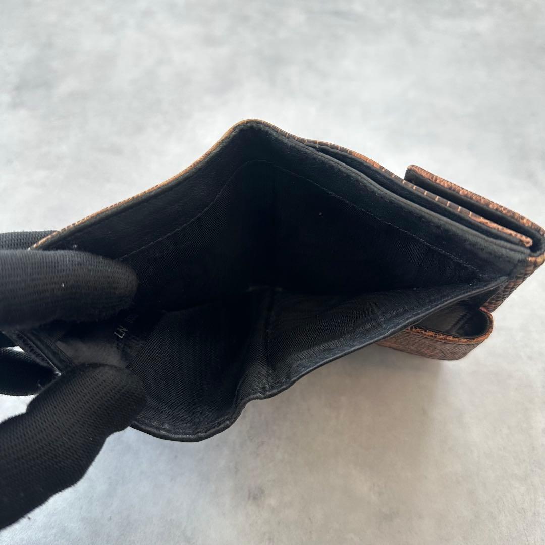 小物 PRADA Triangle Logo Python Bifold Wallet