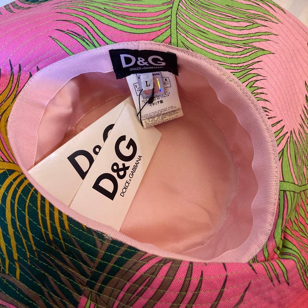 【希少】D&Gハット　デッドストック ‼︎ マルチカラー葉柄ハットつば広タイプ