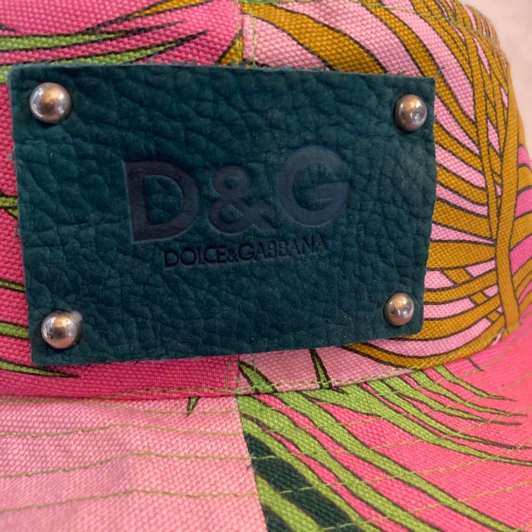 【希少】D&Gハット　デッドストック ‼︎ マルチカラー葉柄ハットつば広タイプ