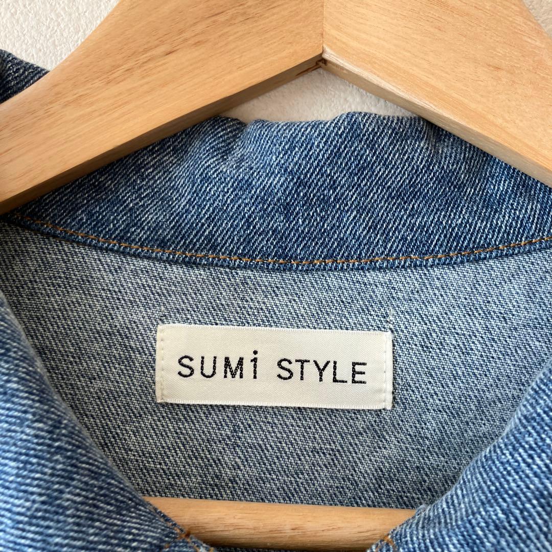 SUMI STYLE ドッキングデニムジャケット ゴブラン織　アニマル　柄