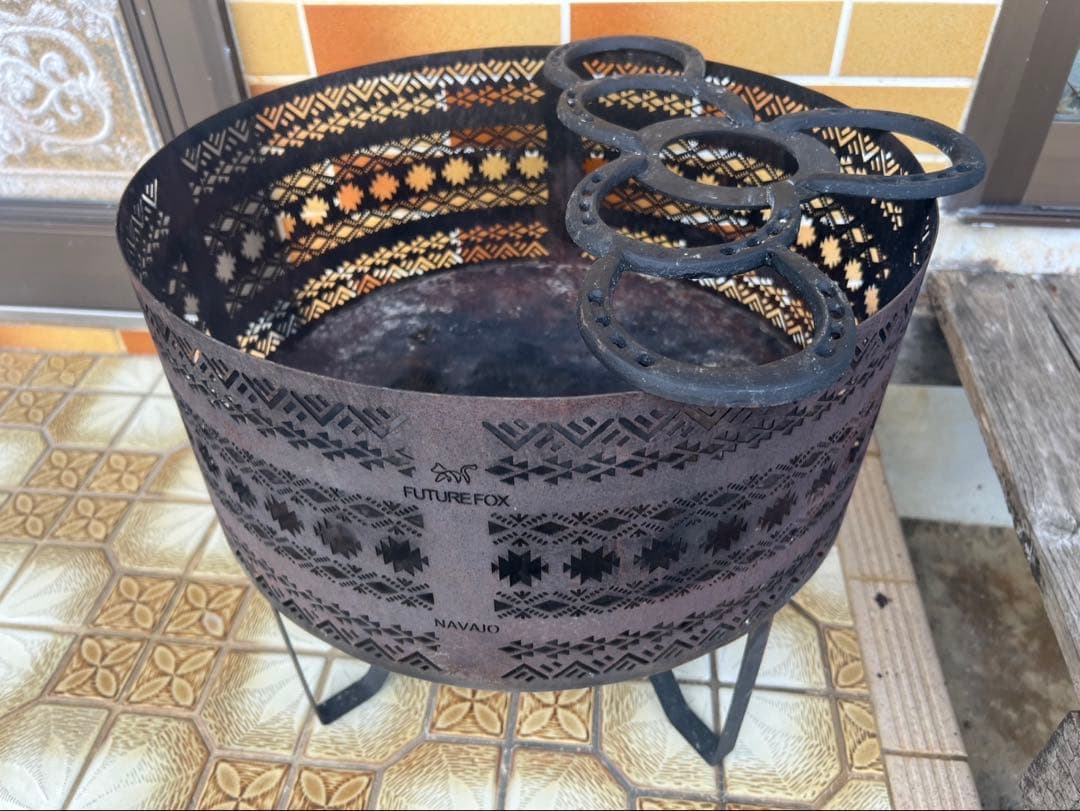 FutureFox ナバホ柄 焚き火台 ケース付き